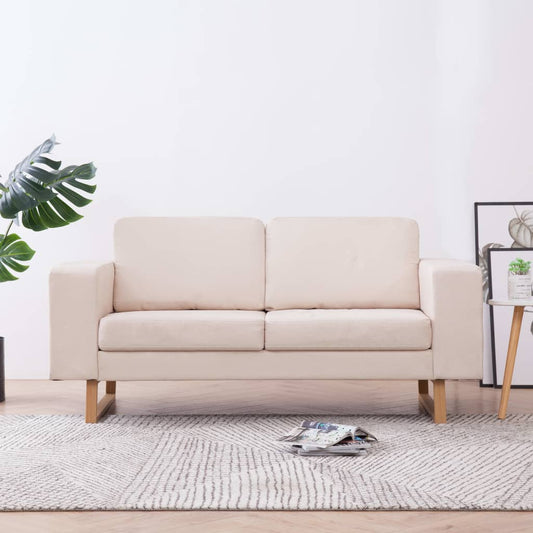 Tweezitsbank stof crème is nu te koop bij PeponiXL, paradijselijk wonen!