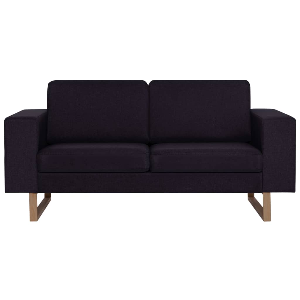 Tweezitsbank stof zwart is nu te koop bij PeponiXL, paradijselijk wonen!