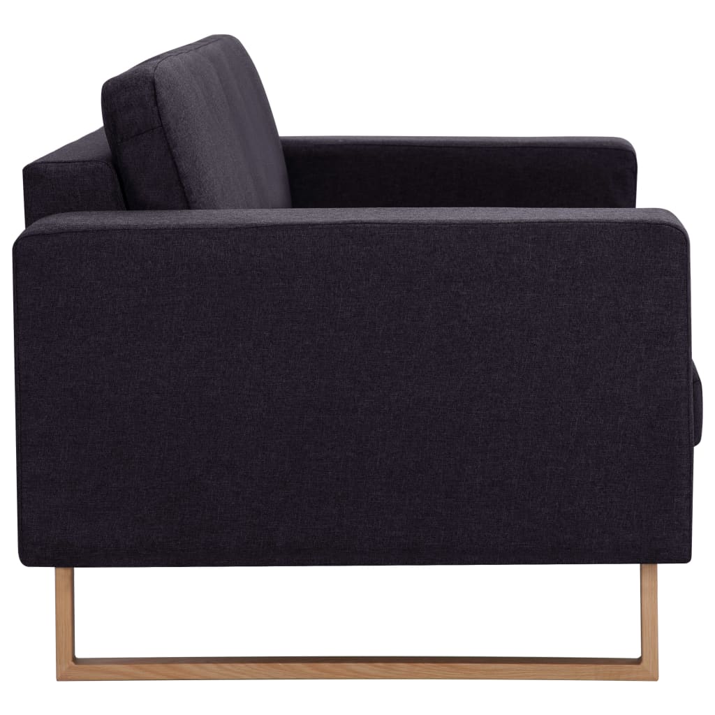 Tweezitsbank stof zwart is nu te koop bij PeponiXL, paradijselijk wonen!