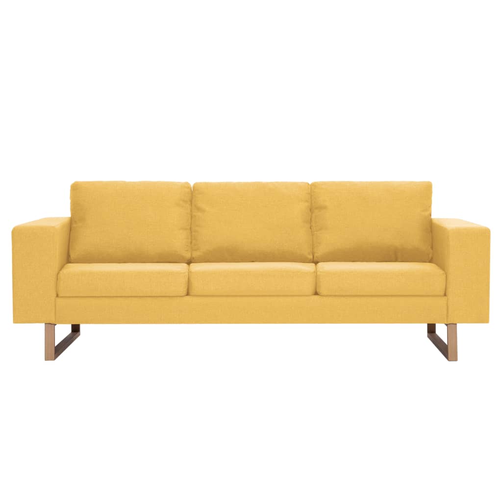 Driezitsbank stof geel is nu te koop bij PeponiXL, paradijselijk wonen!