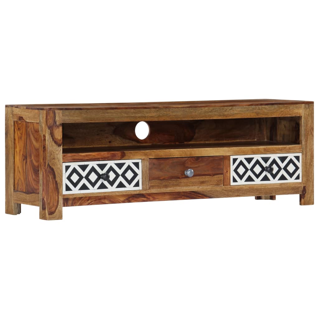 Tv-meubel 120x30x40 cm massief acaciahout is nu te koop bij PeponiXL, paradijselijk wonen!
