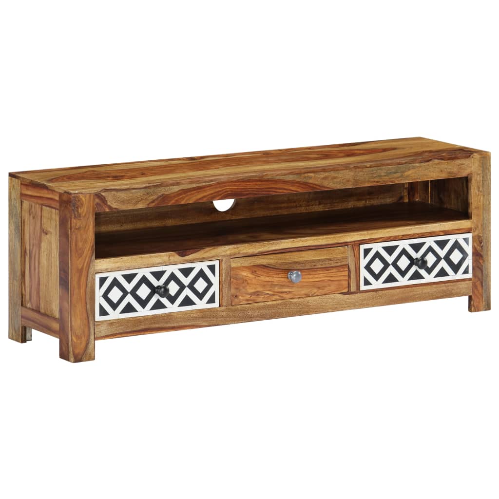 Tv-meubel 120x30x40 cm massief acaciahout is nu te koop bij PeponiXL, paradijselijk wonen!