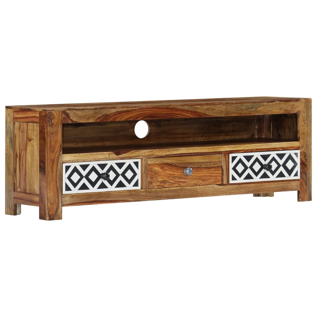 Tv-meubel 120x30x40 cm massief acaciahout is nu te koop bij PeponiXL, paradijselijk wonen!