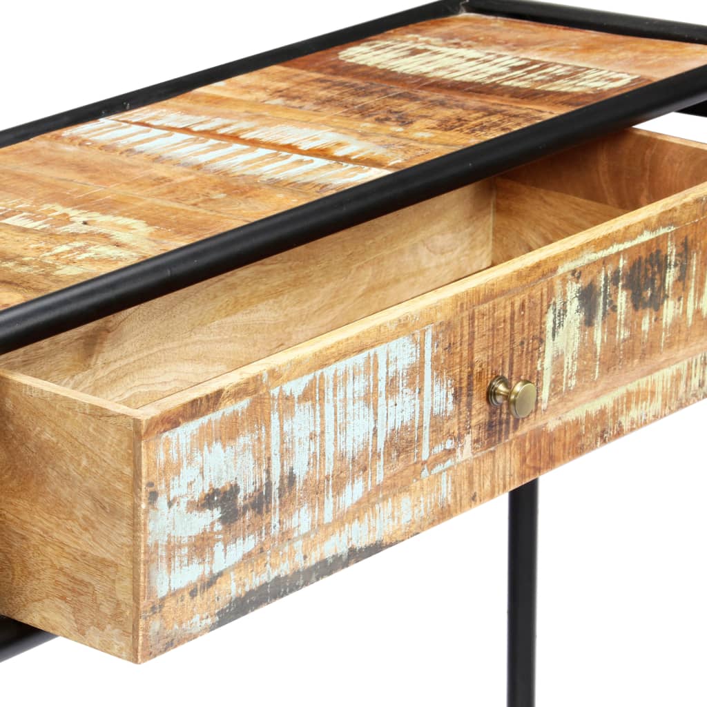 Wandtafel 118x30x75 cm massief gerecycled hout is nu te koop bij PeponiXL, paradijselijk wonen!