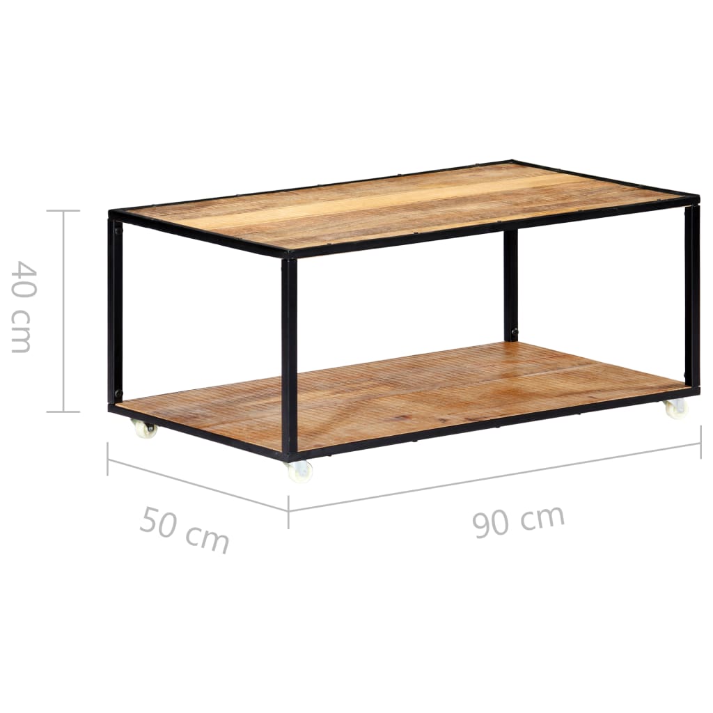 Salontafel 90x50x40 cm massief gerecycled hout is nu te koop bij PeponiXL, paradijselijk wonen!