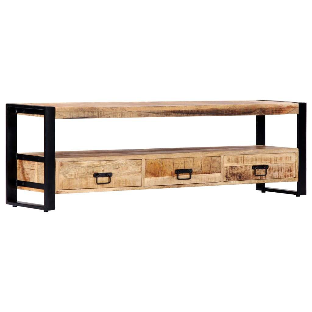 Tv-meubel 150x30x45 cm massief mangohout is nu te koop bij PeponiXL, paradijselijk wonen!