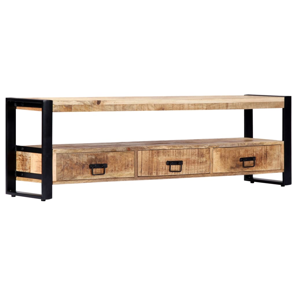 Tv-meubel 150x30x45 cm massief mangohout is nu te koop bij PeponiXL, paradijselijk wonen!