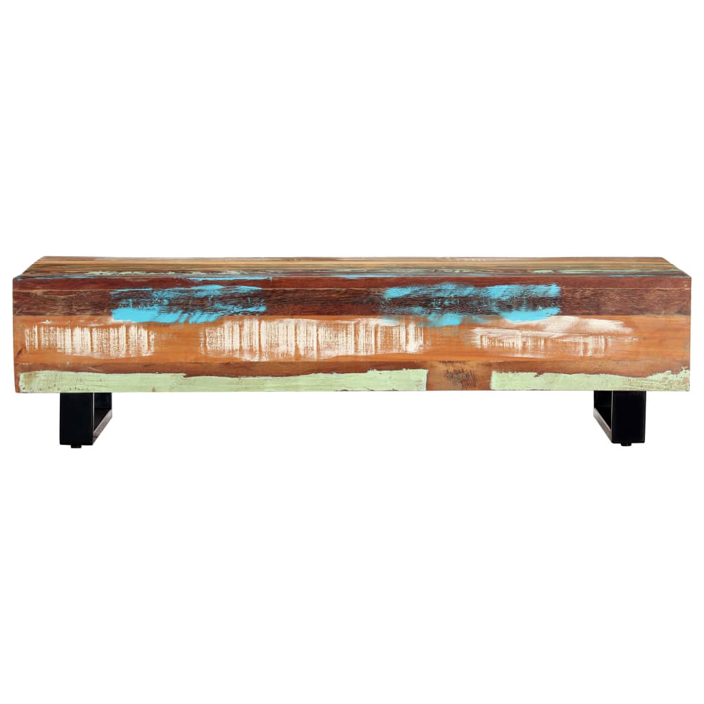 Salontafel 120x50x30 cm massief gerecycled hout en staal is nu te koop bij PeponiXL, paradijselijk wonen!