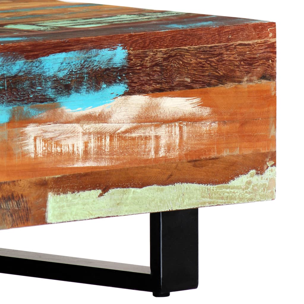 Salontafel 120x50x30 cm massief gerecycled hout en staal is nu te koop bij PeponiXL, paradijselijk wonen!