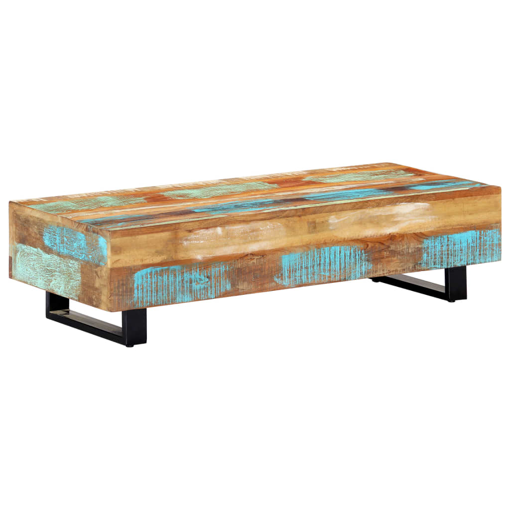 Salontafel 120x50x30 cm massief gerecycled hout en staal is nu te koop bij PeponiXL, paradijselijk wonen!