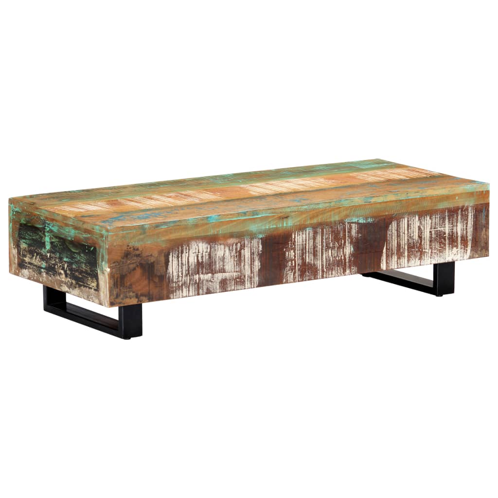 Salontafel 120x50x30 cm massief gerecycled hout en staal is nu te koop bij PeponiXL, paradijselijk wonen!