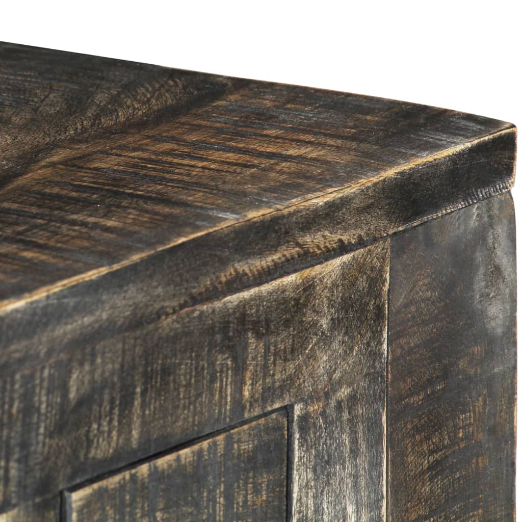 Bureau 110x50x75 cm massief mangohout zwart is nu te koop bij PeponiXL, paradijselijk wonen!