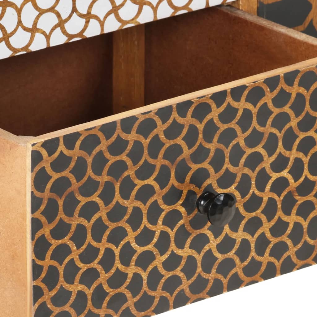 Dressoir met geprint patroon 130x30x70 cm massief mangohout is nu te koop bij PeponiXL, paradijselijk wonen!