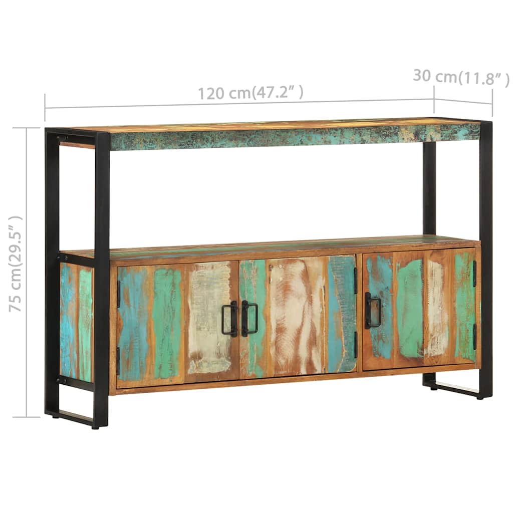 Dressoir 120x30x75 cm massief gerecycled hout is nu te koop bij PeponiXL, paradijselijk wonen!