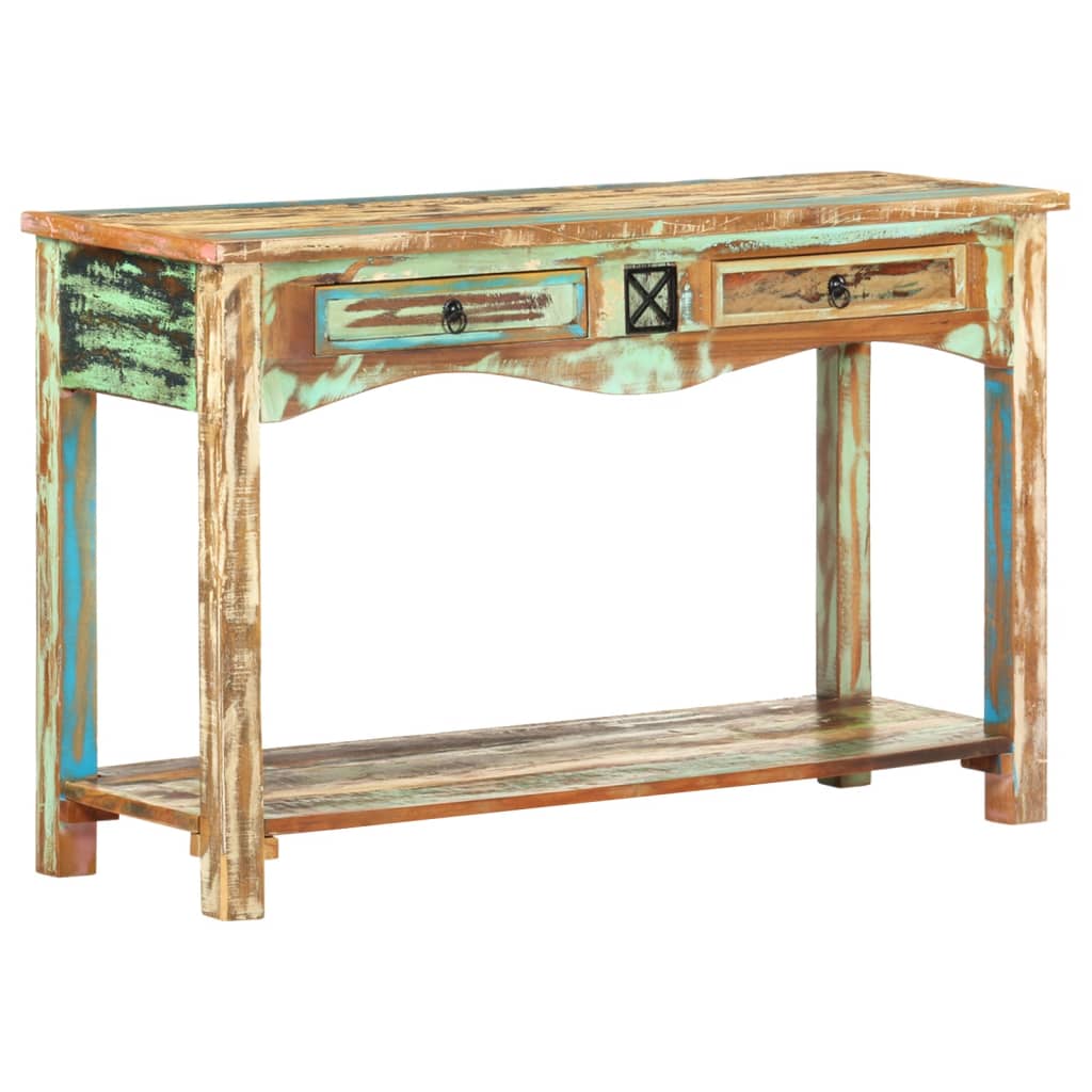 Wandtafel 120x40x75 cm massief gerecycled hout is nu te koop bij PeponiXL, paradijselijk wonen!