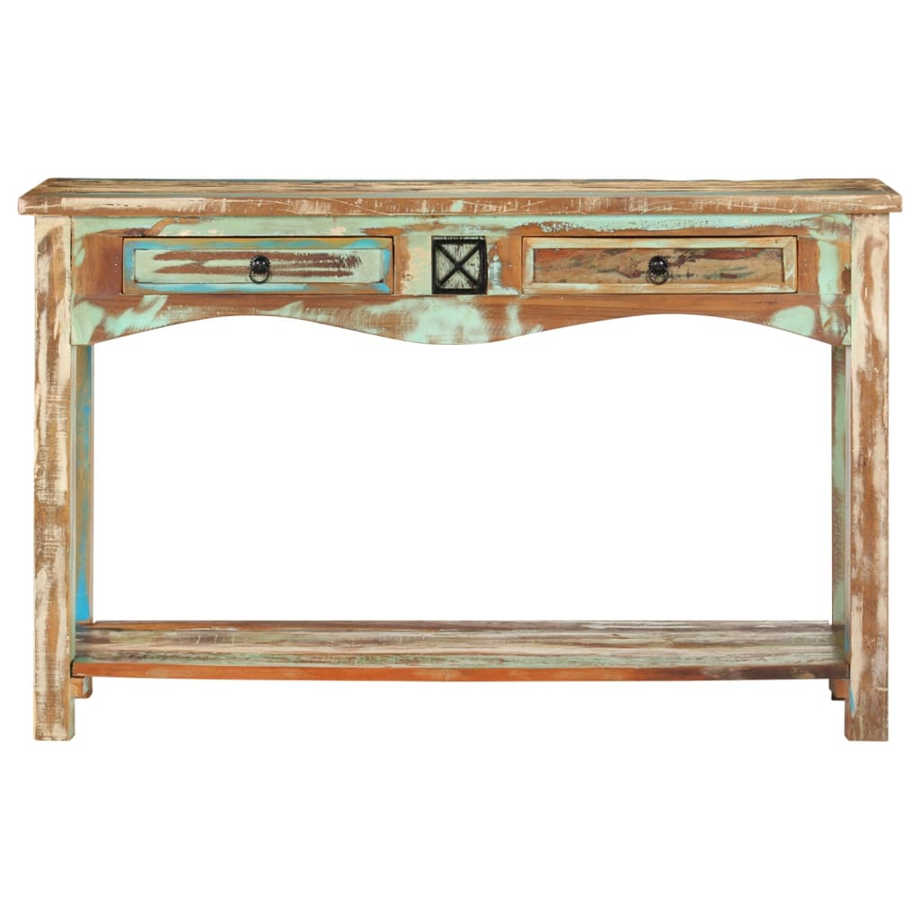 Wandtafel 120x40x75 cm massief gerecycled hout is nu te koop bij PeponiXL, paradijselijk wonen!
