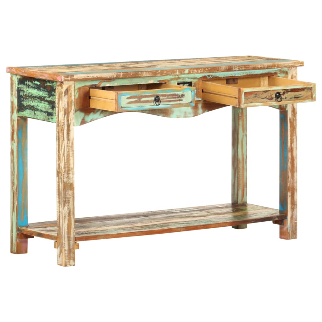Wandtafel 120x40x75 cm massief gerecycled hout is nu te koop bij PeponiXL, paradijselijk wonen!