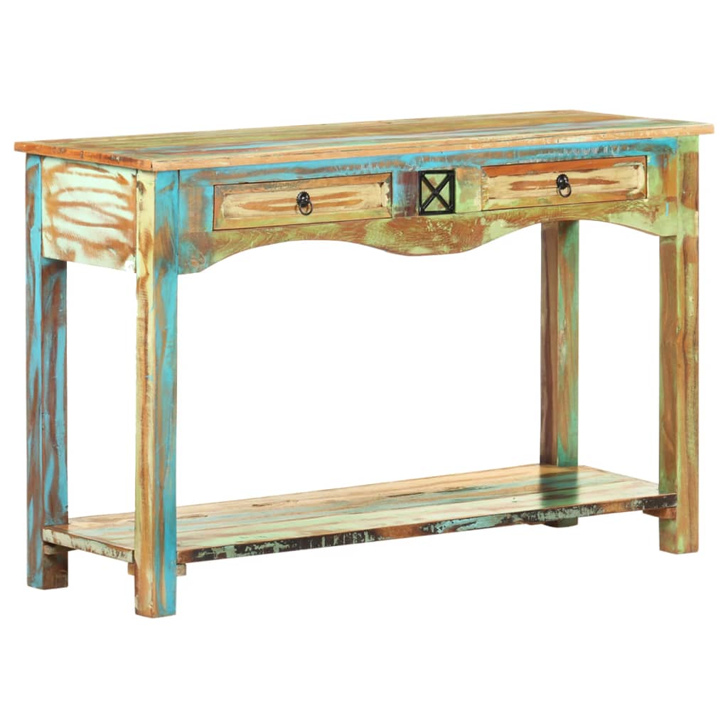 Wandtafel 120x40x75 cm massief gerecycled hout is nu te koop bij PeponiXL, paradijselijk wonen!