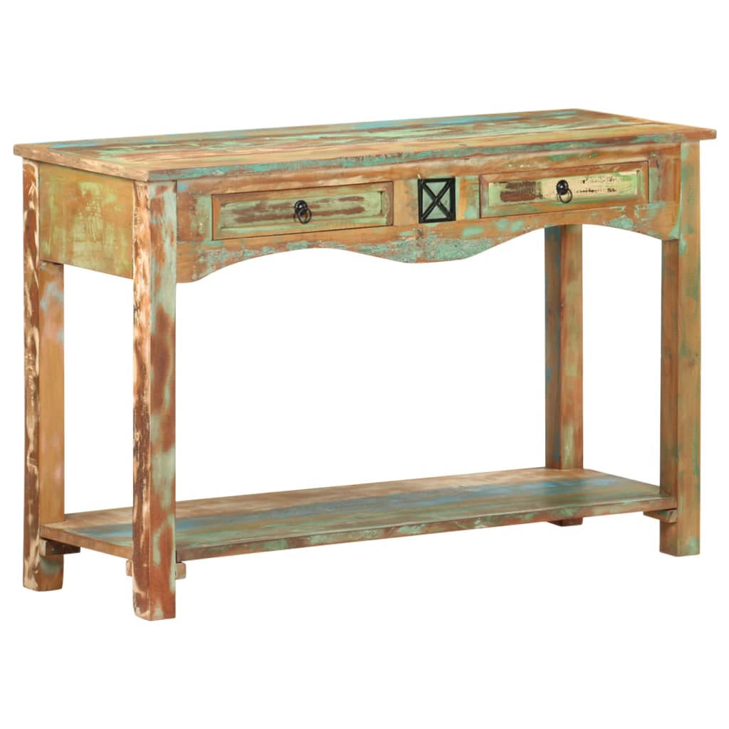 Wandtafel 120x40x75 cm massief gerecycled hout is nu te koop bij PeponiXL, paradijselijk wonen!