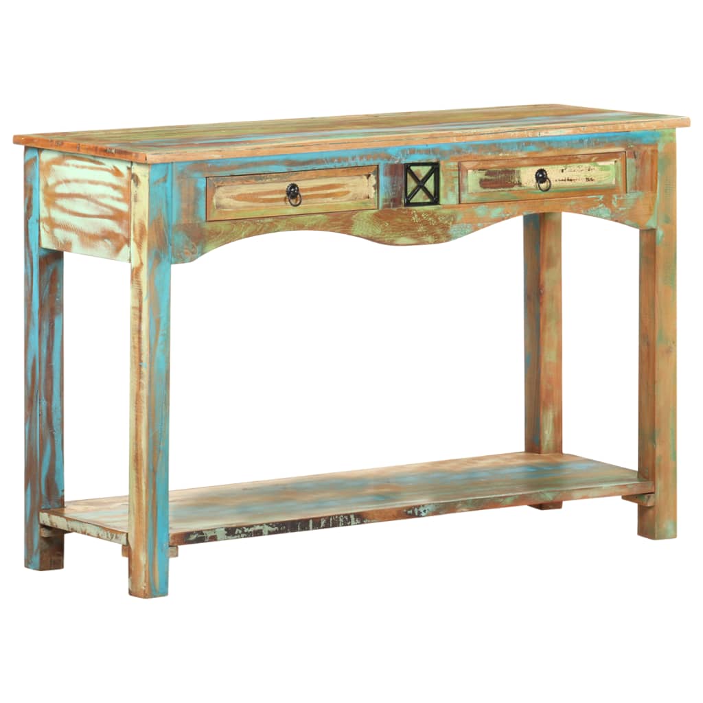 Wandtafel 120x40x75 cm massief gerecycled hout is nu te koop bij PeponiXL, paradijselijk wonen!