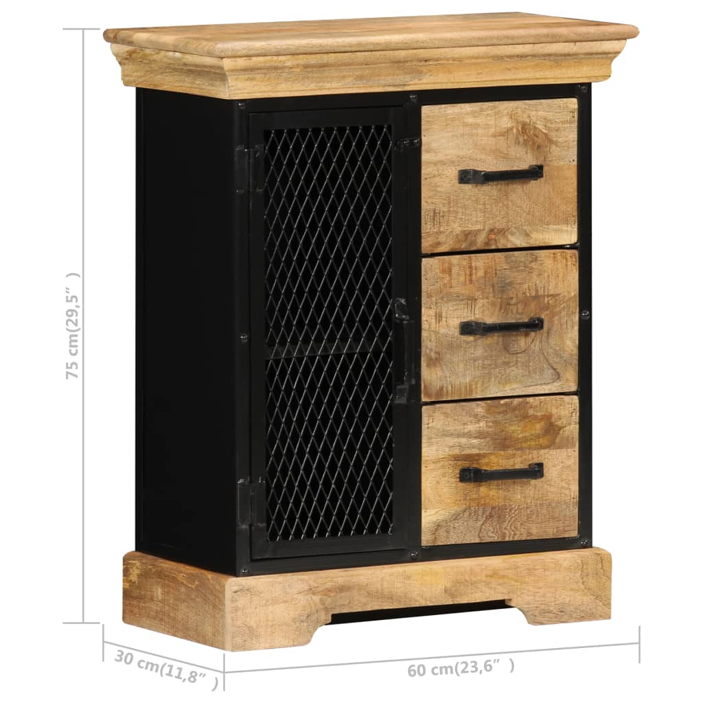 Dressoir 60x30x75 cm massief mangohout is nu te koop bij PeponiXL, paradijselijk wonen!