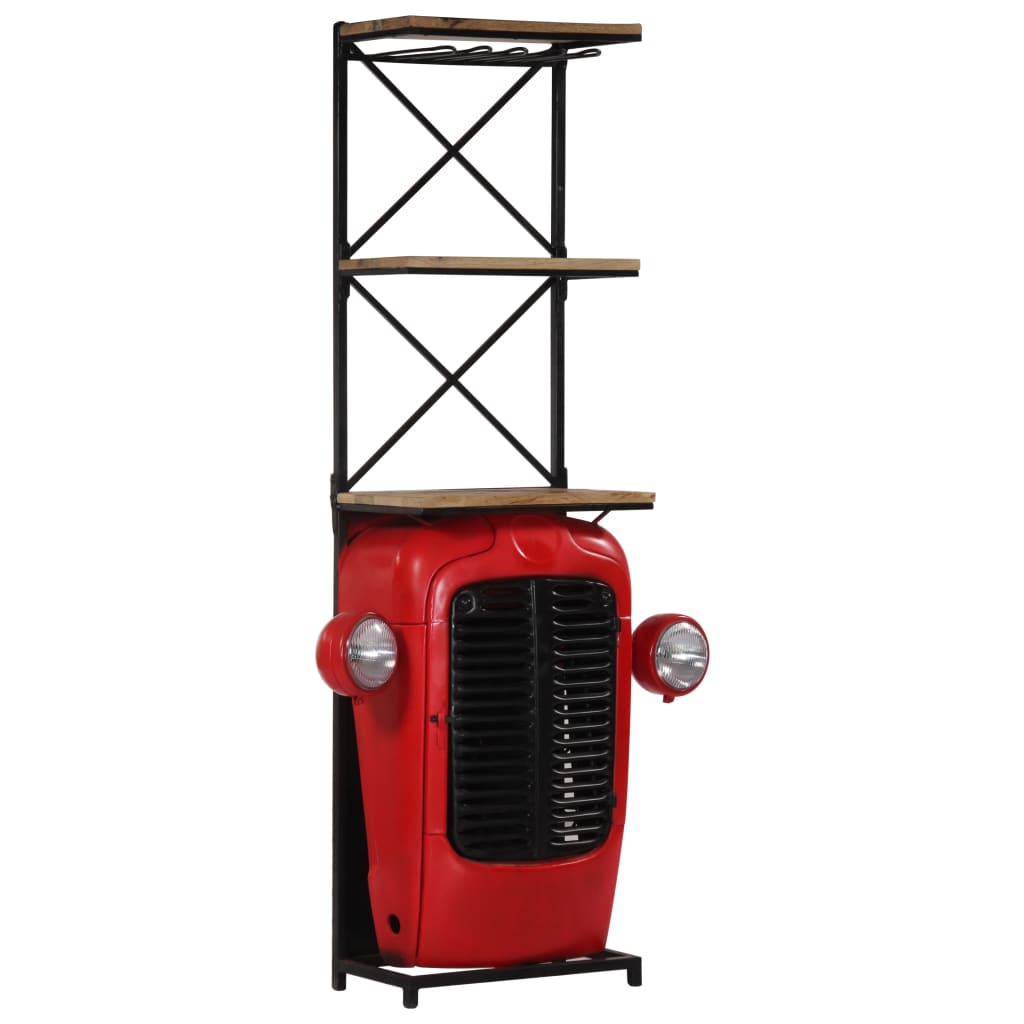 Wijnkast tractor 49x31x172 cm massief mangohout is nu te koop bij PeponiXL, paradijselijk wonen!