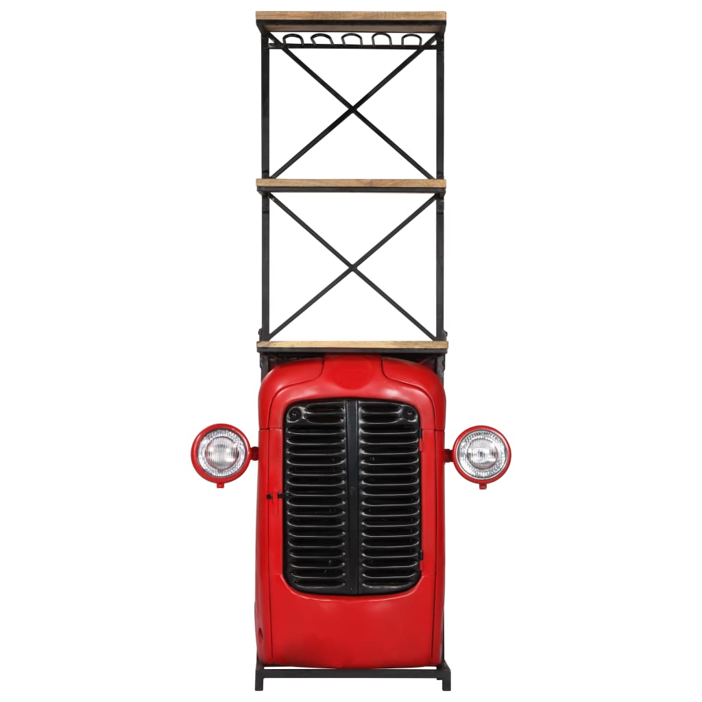 Wijnkast tractor 49x31x172 cm massief mangohout is nu te koop bij PeponiXL, paradijselijk wonen!