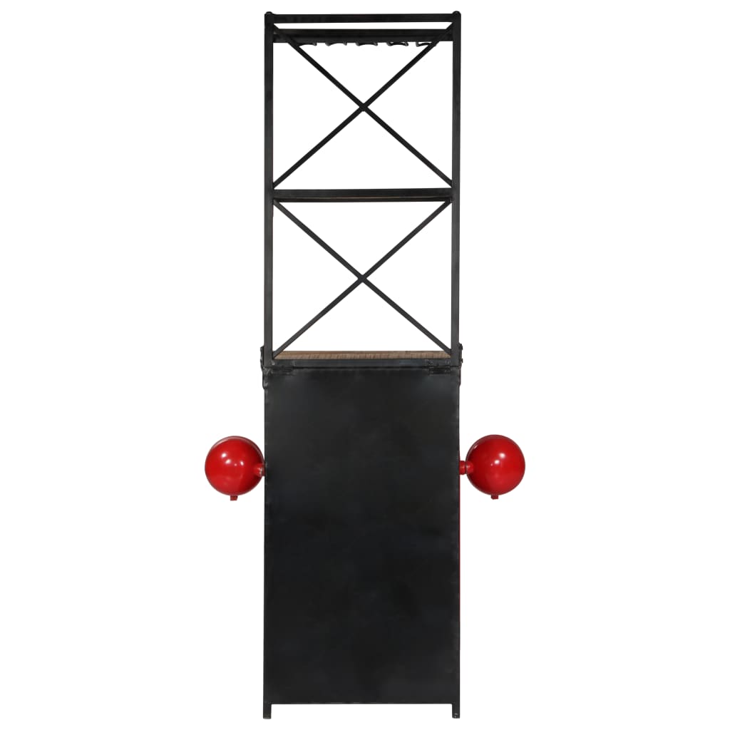 Wijnkast tractor 49x31x172 cm massief mangohout is nu te koop bij PeponiXL, paradijselijk wonen!
