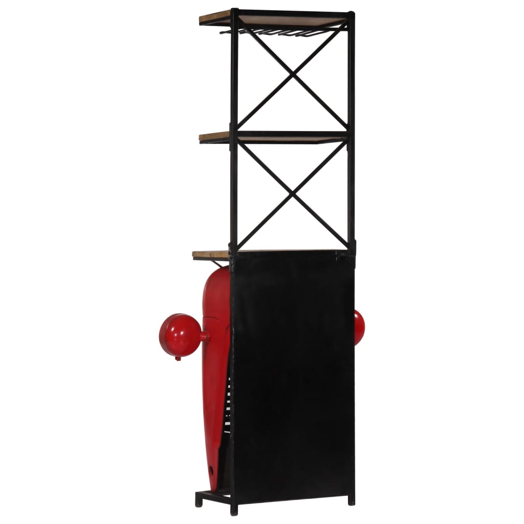 Wijnkast tractor 49x31x172 cm massief mangohout is nu te koop bij PeponiXL, paradijselijk wonen!