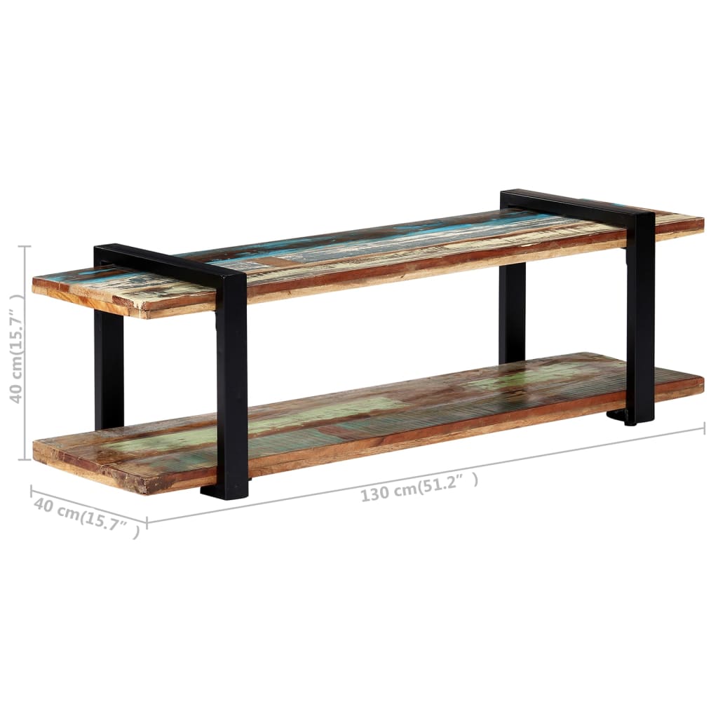Tv-meubel 130x40x40 cm massief gerecycled hout is nu te koop bij PeponiXL, paradijselijk wonen!
