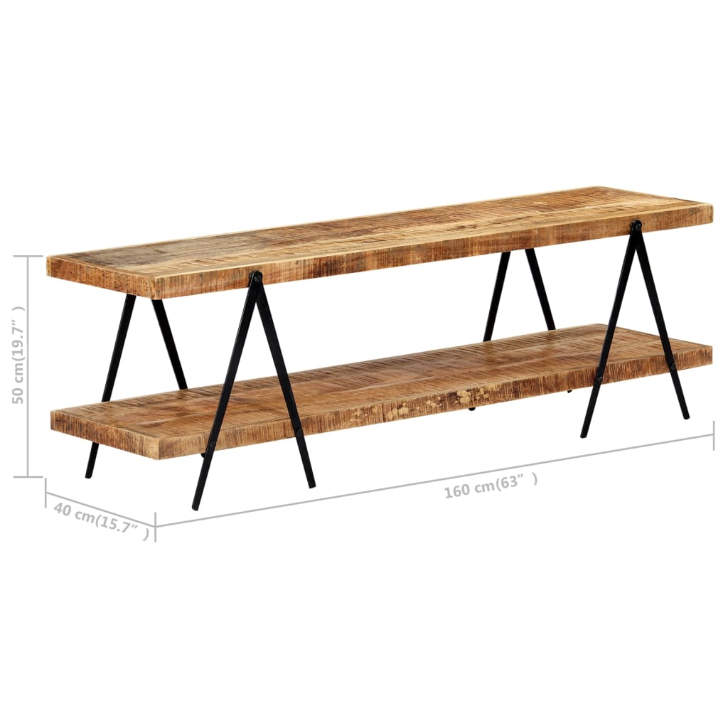 Tv-meubel 160x40x50 cm massief mangohout is nu te koop bij PeponiXL, paradijselijk wonen!
