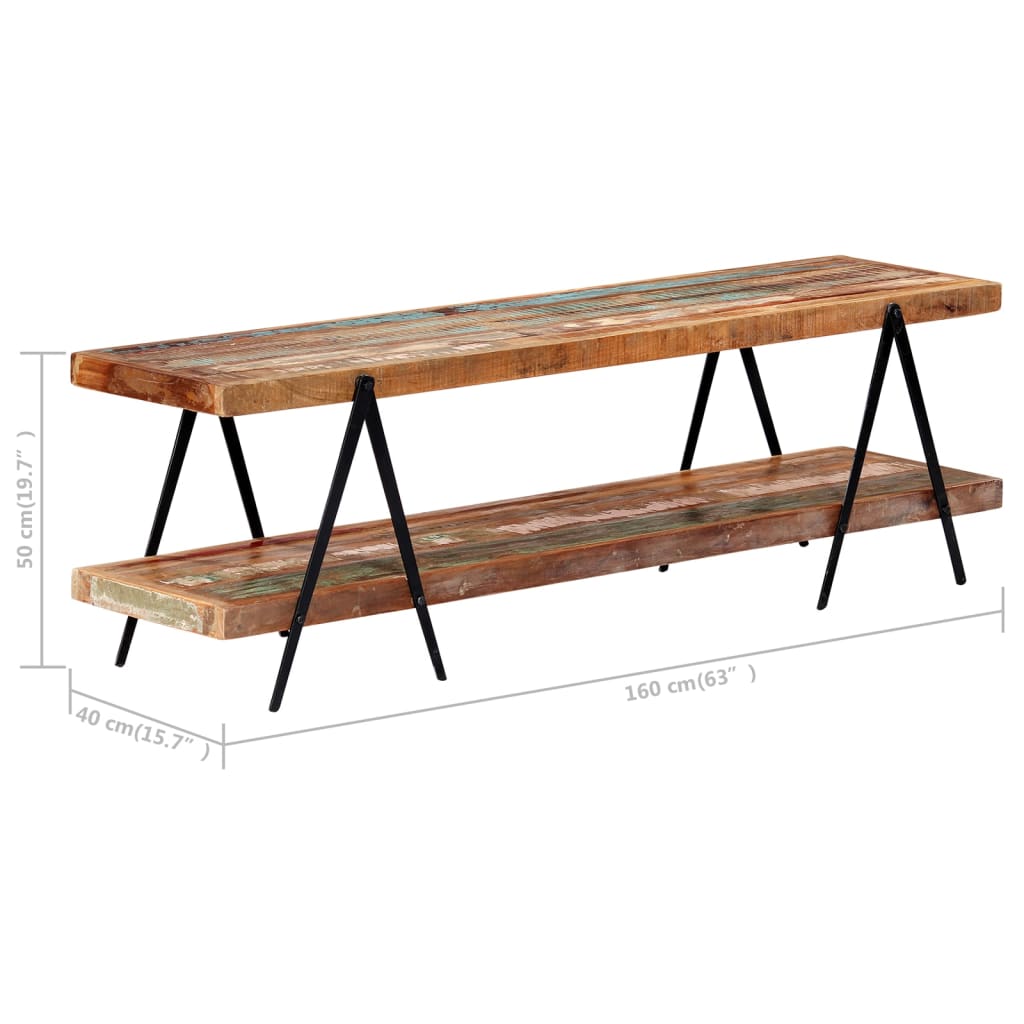 Tv-meubel 160x40x50 cm massief gerecycled hout is nu te koop bij PeponiXL, paradijselijk wonen!