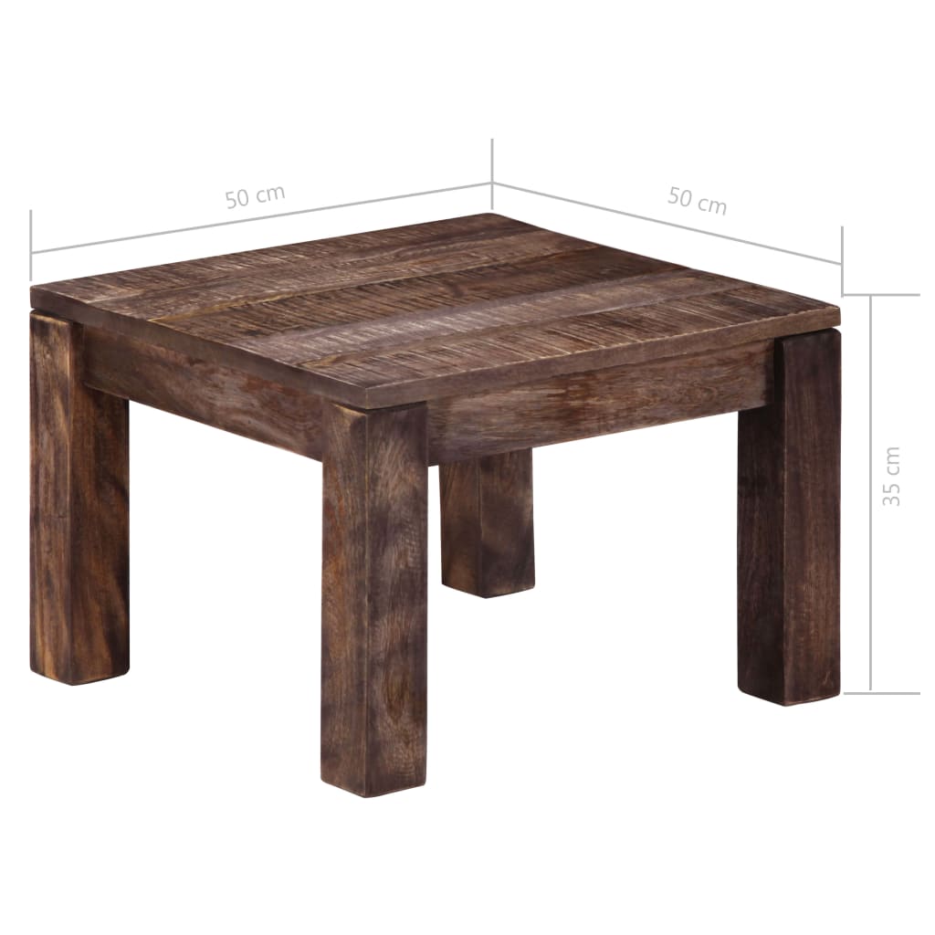 Salontafel 50x50x35 cm massief mangohout is nu te koop bij PeponiXL, paradijselijk wonen!