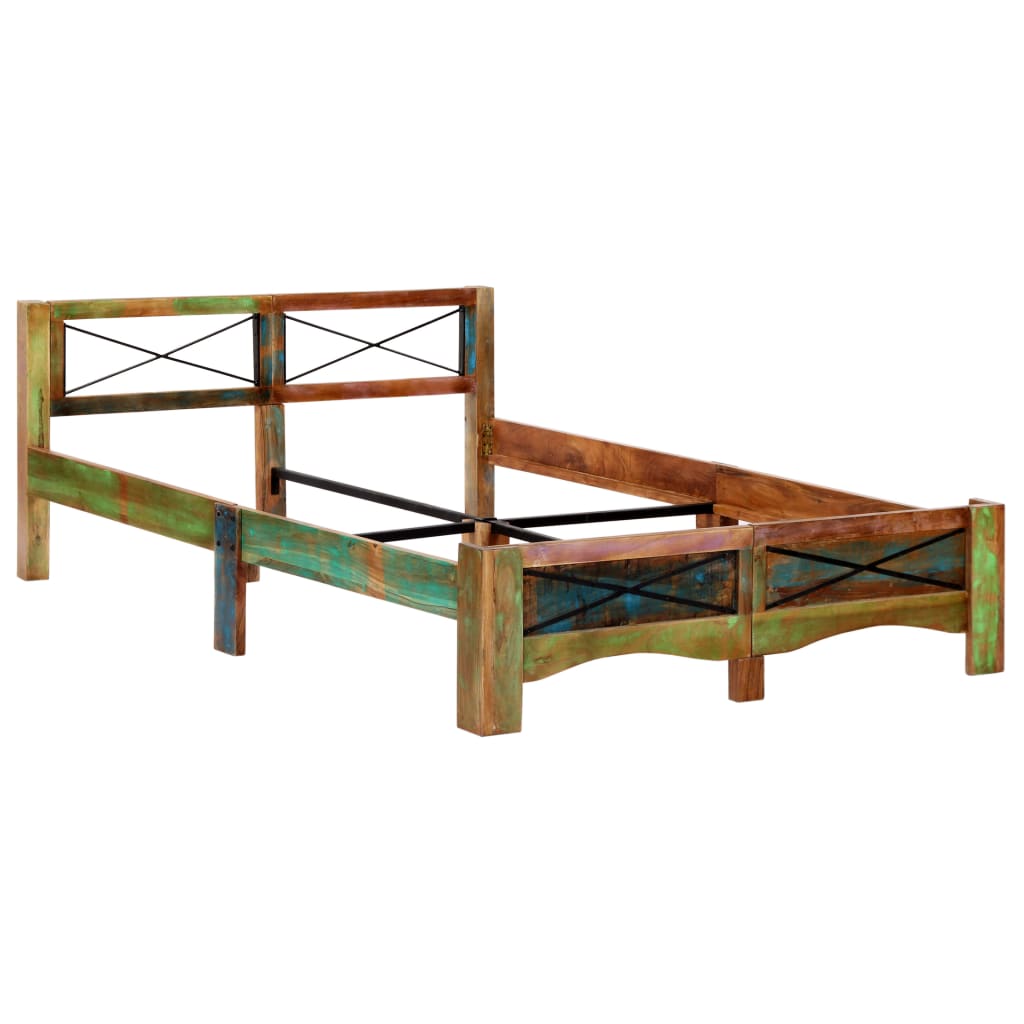 Bedframe massief gerecycled hout 140x200 cm is nu te koop bij PeponiXL, paradijselijk wonen!