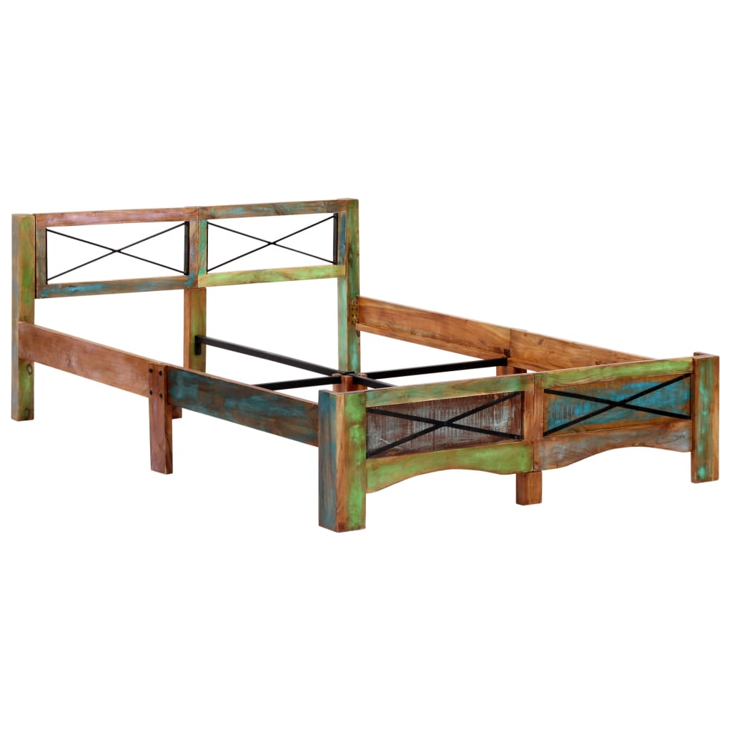 Bedframe massief gerecycled hout 140x200 cm is nu te koop bij PeponiXL, paradijselijk wonen!