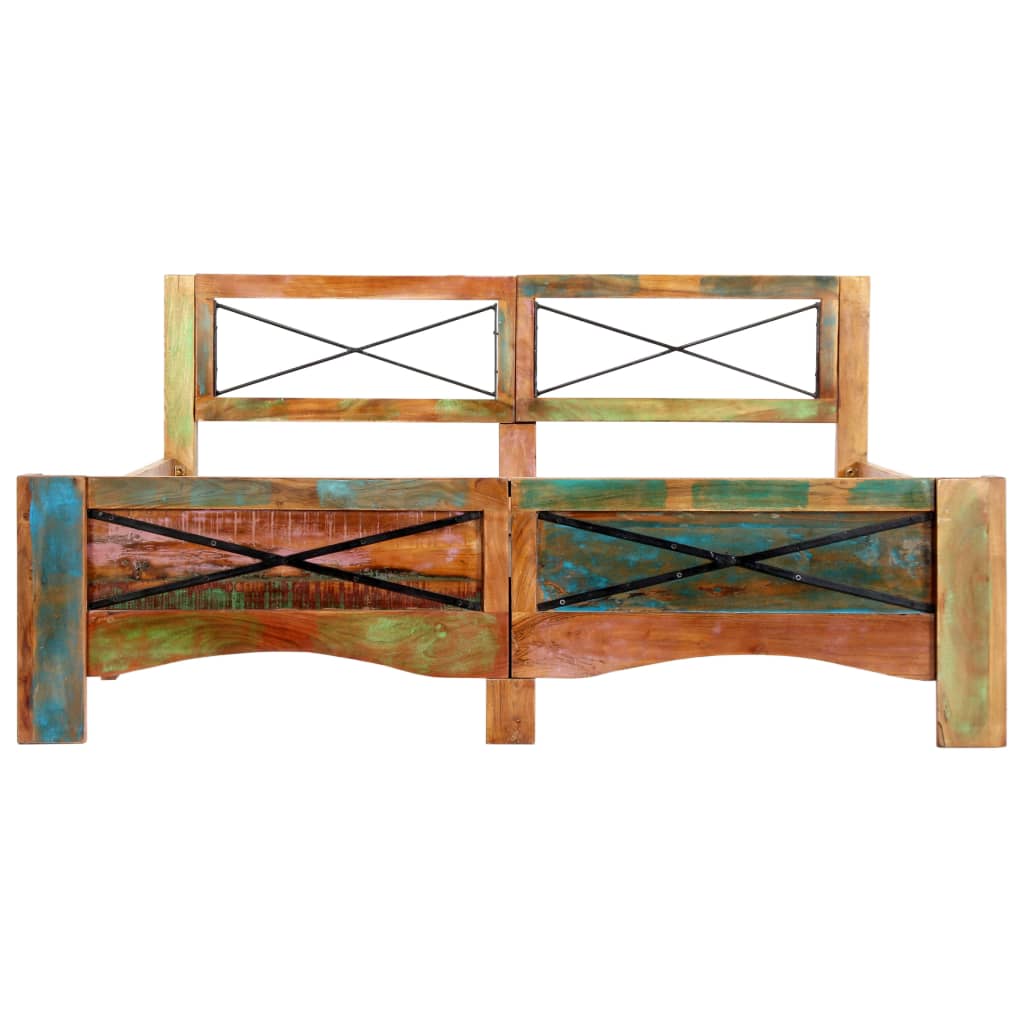 Bedframe massief gerecycled hout 140x200 cm is nu te koop bij PeponiXL, paradijselijk wonen!