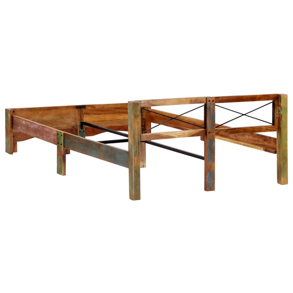Bedframe massief gerecycled hout 140x200 cm is nu te koop bij PeponiXL, paradijselijk wonen!