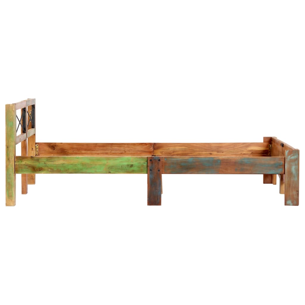 Bedframe massief gerecycled hout 140x200 cm is nu te koop bij PeponiXL, paradijselijk wonen!