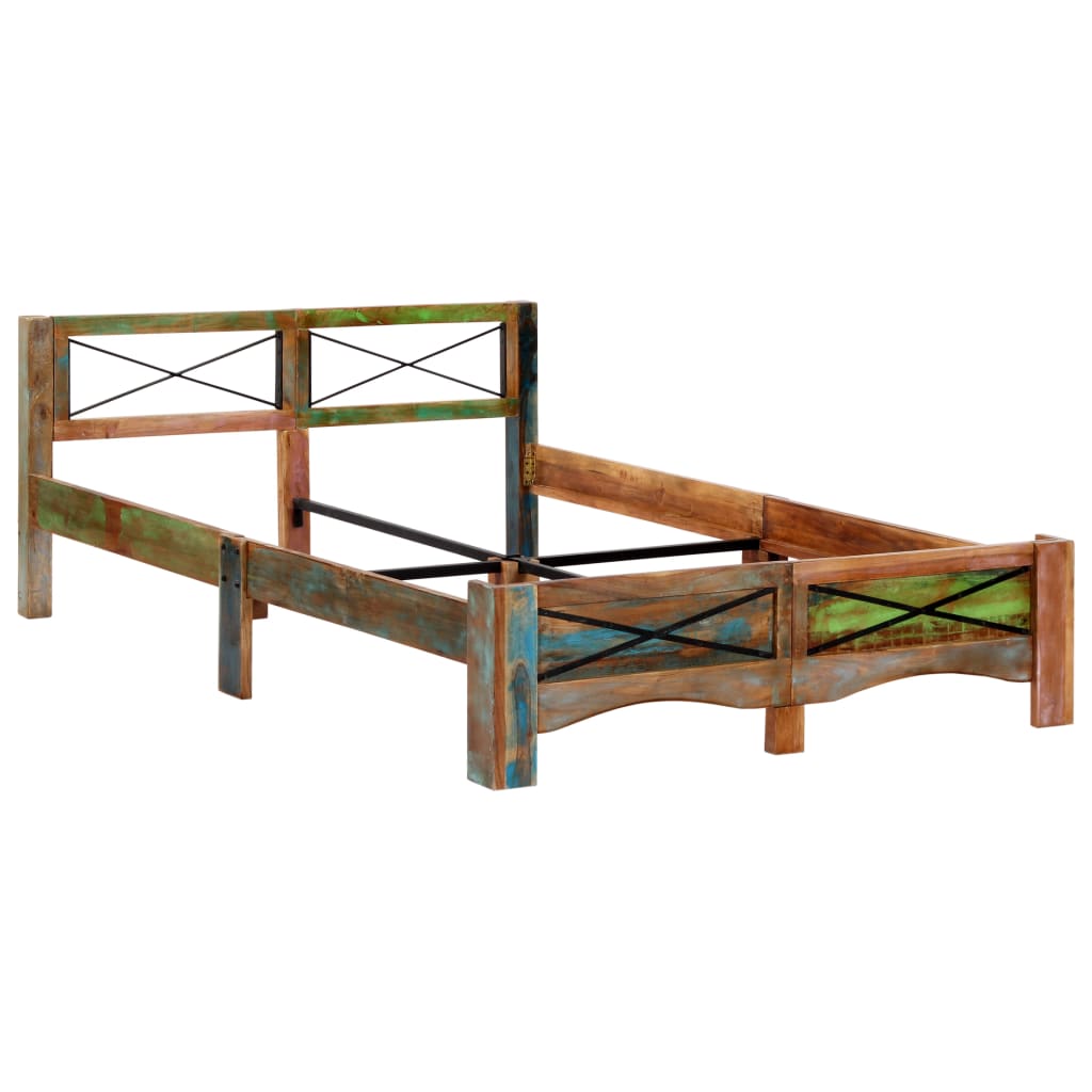 Bedframe massief gerecycled hout 140x200 cm is nu te koop bij PeponiXL, paradijselijk wonen!