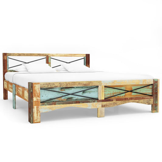 Bedframe massief gerecycled hout 160x200 cm is nu te koop bij PeponiXL, paradijselijk wonen!