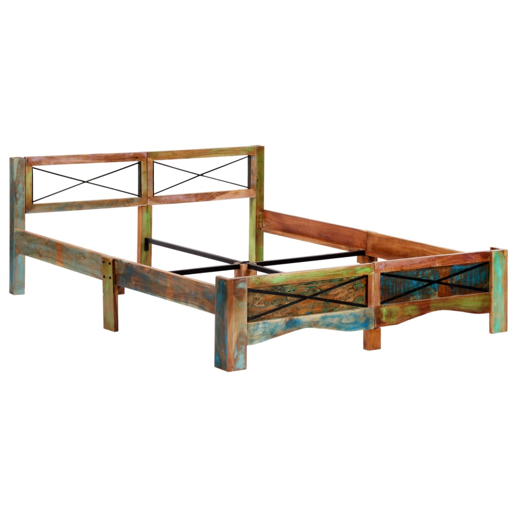 Bedframe massief gerecycled hout 160x200 cm is nu te koop bij PeponiXL, paradijselijk wonen!