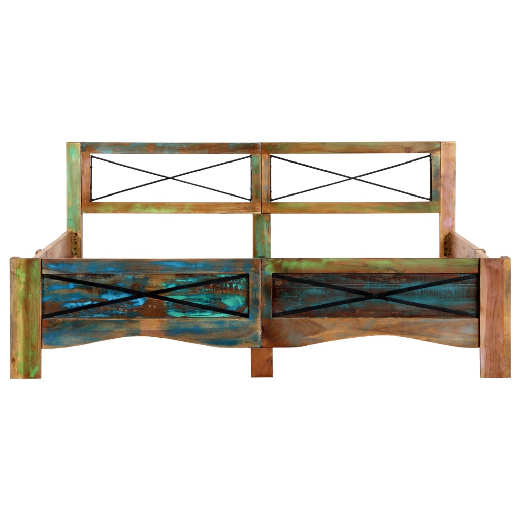 Bedframe massief gerecycled hout 160x200 cm is nu te koop bij PeponiXL, paradijselijk wonen!