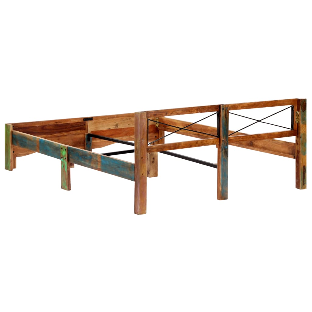 Bedframe massief gerecycled hout 160x200 cm is nu te koop bij PeponiXL, paradijselijk wonen!