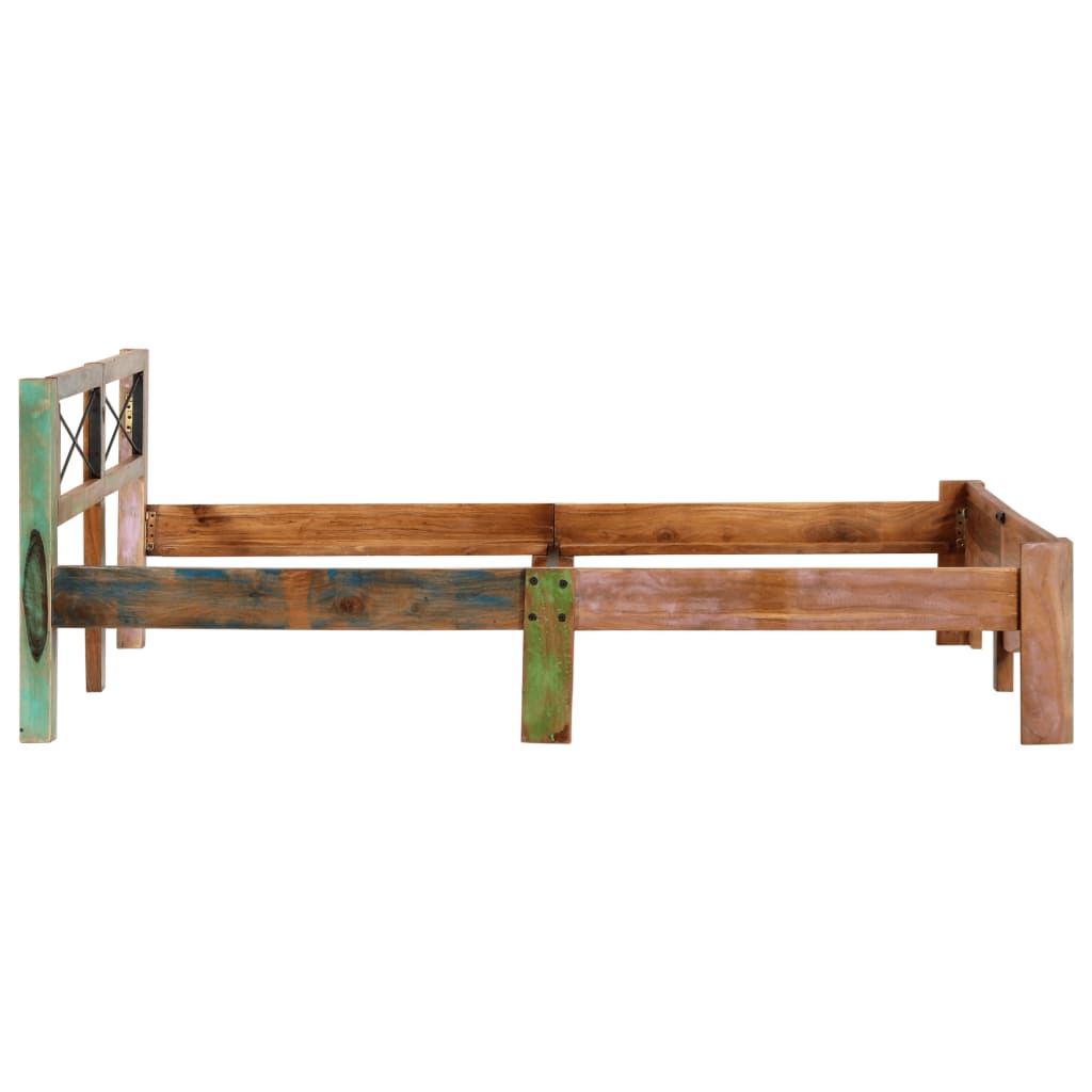 Bedframe massief gerecycled hout 160x200 cm is nu te koop bij PeponiXL, paradijselijk wonen!