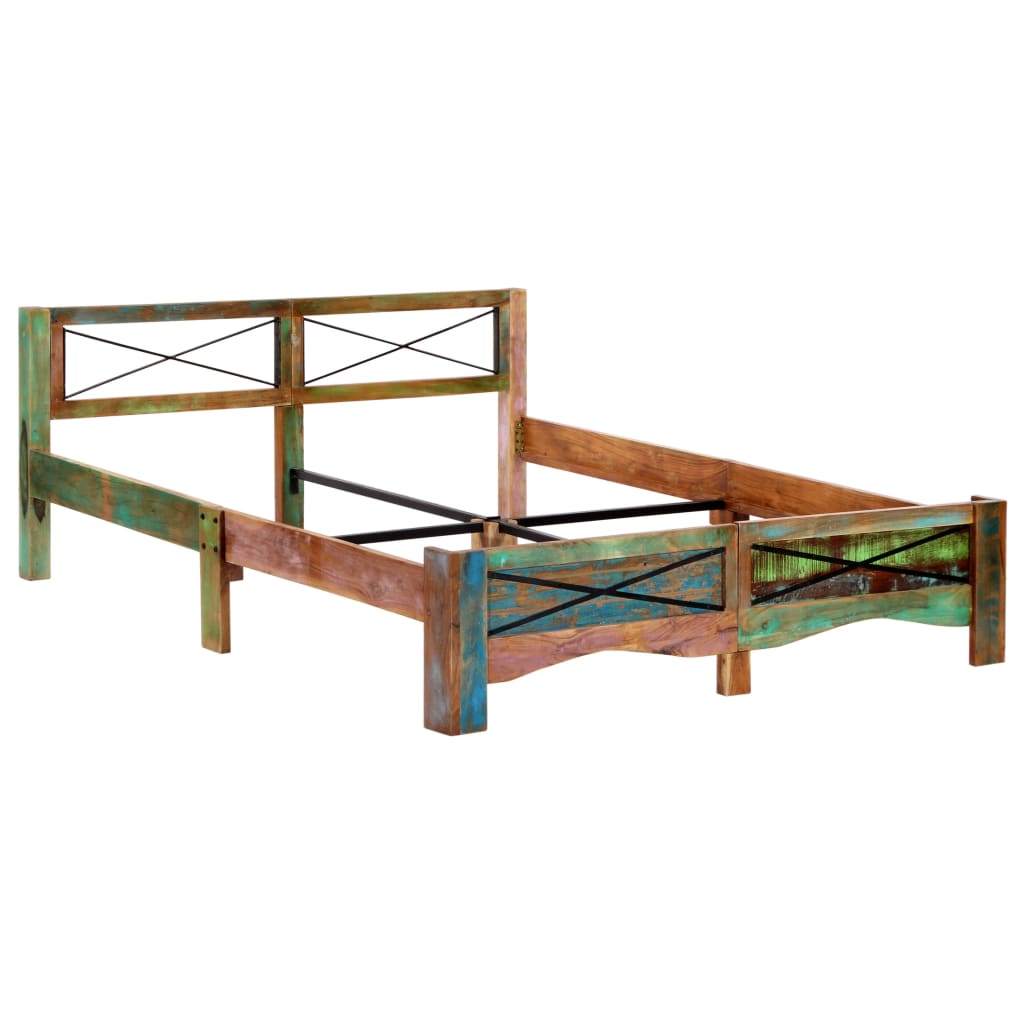 Bedframe massief gerecycled hout 160x200 cm is nu te koop bij PeponiXL, paradijselijk wonen!