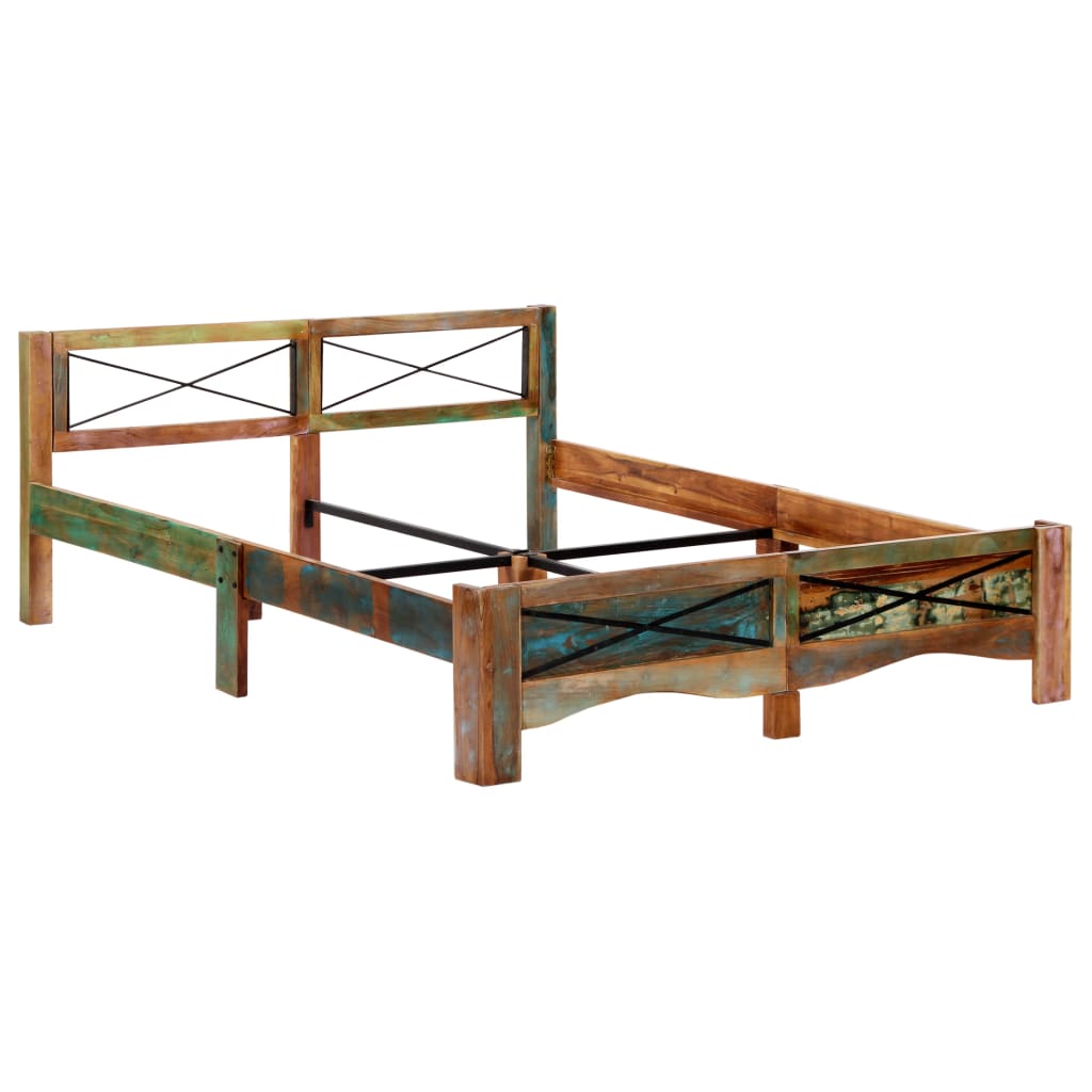 Bedframe massief gerecycled hout 160x200 cm is nu te koop bij PeponiXL, paradijselijk wonen!