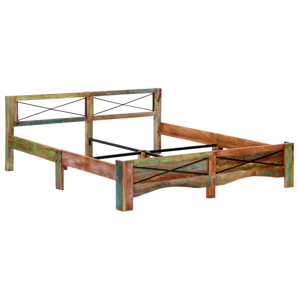Bedframe massief gerecycled hout 180x200 cm is nu te koop bij PeponiXL, paradijselijk wonen!