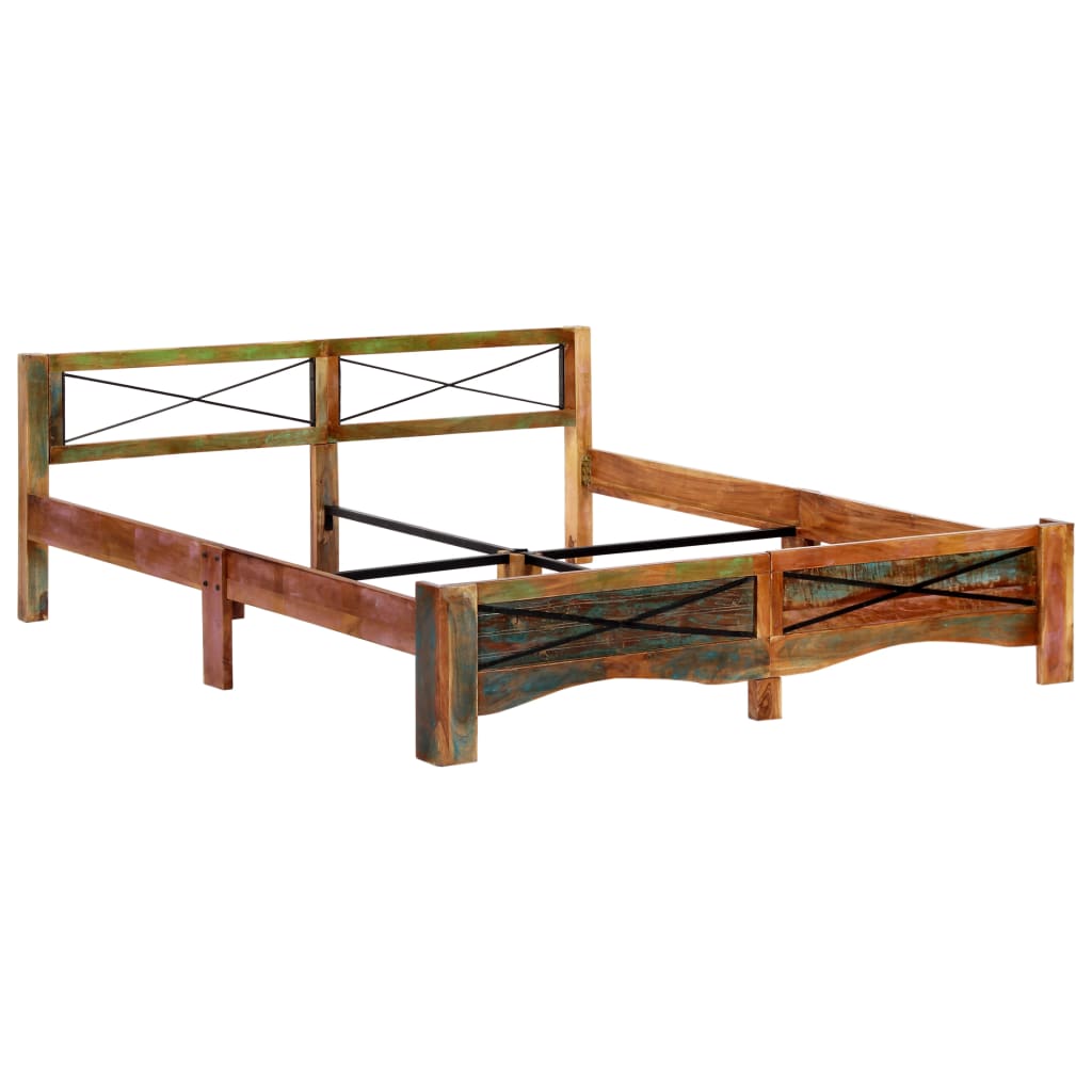 Bedframe massief gerecycled hout 180x200 cm is nu te koop bij PeponiXL, paradijselijk wonen!