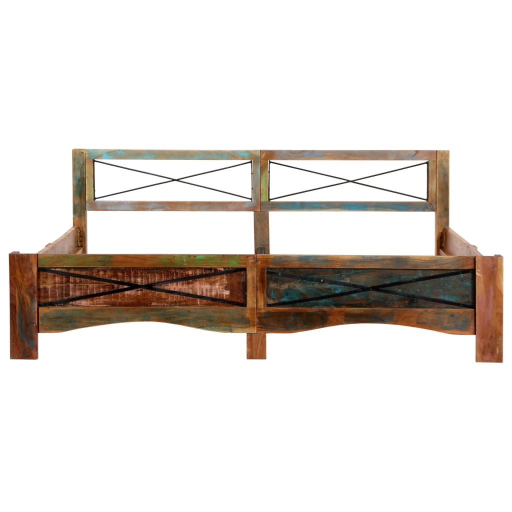 Bedframe massief gerecycled hout 180x200 cm is nu te koop bij PeponiXL, paradijselijk wonen!