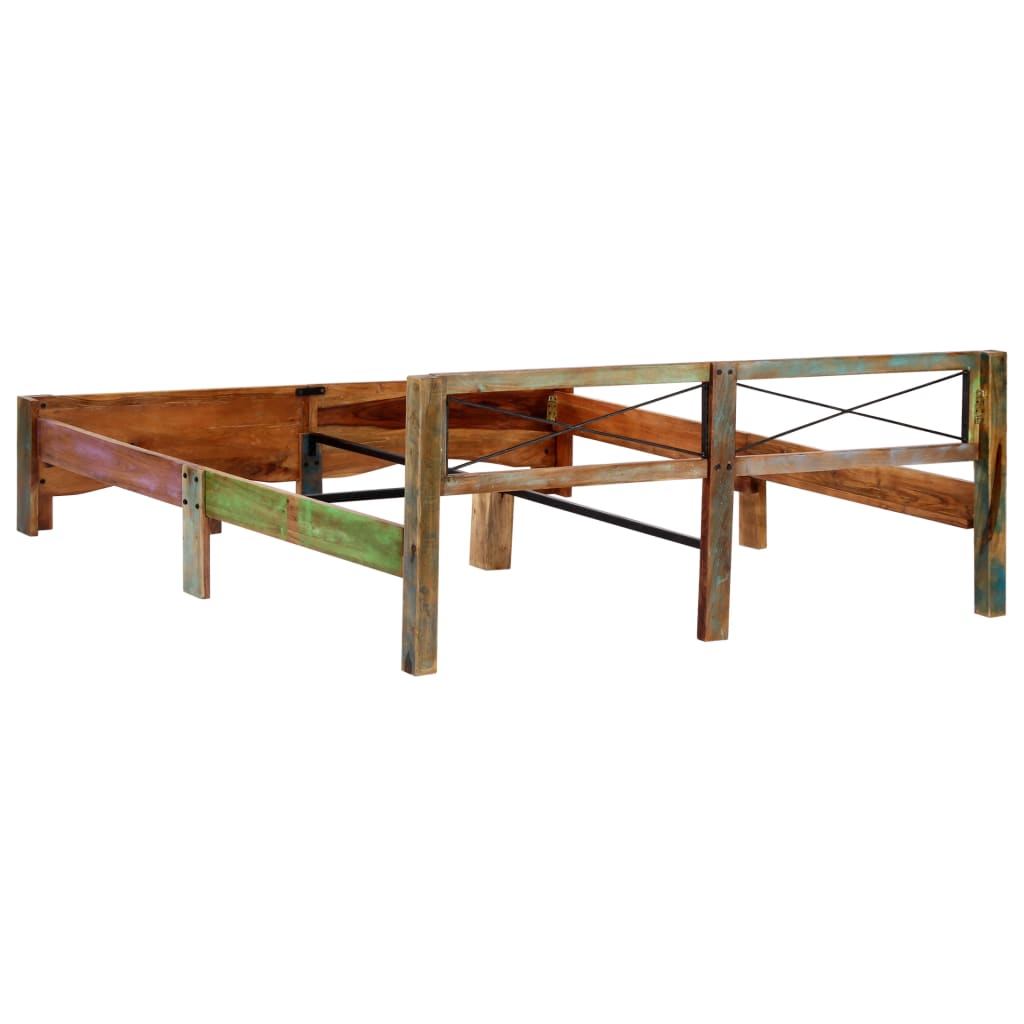 Bedframe massief gerecycled hout 180x200 cm is nu te koop bij PeponiXL, paradijselijk wonen!